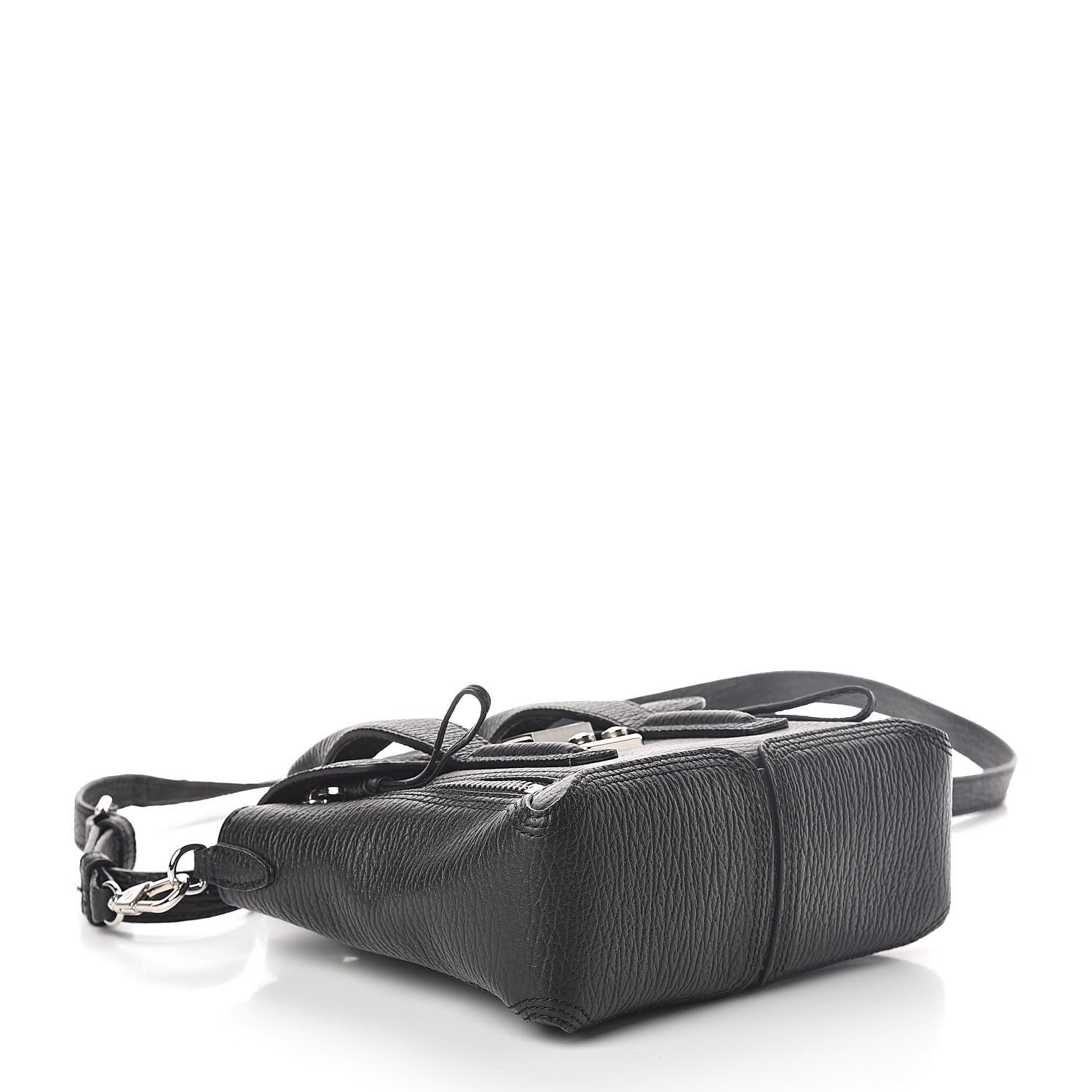 3.1 Phillip Lim 3.1 Textured Calfskin Mini Pashli Satchel Black 4 of 8