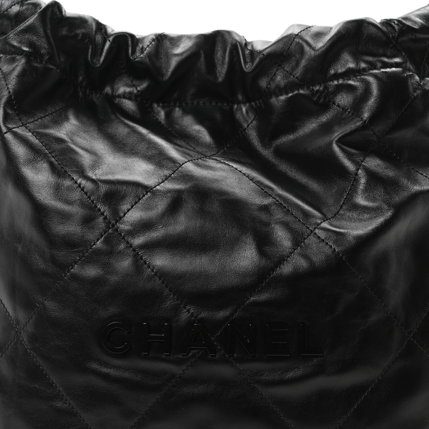 Chanel Shiny Calfskin Quilted Small Chanel 22 So Black 9 of 11
