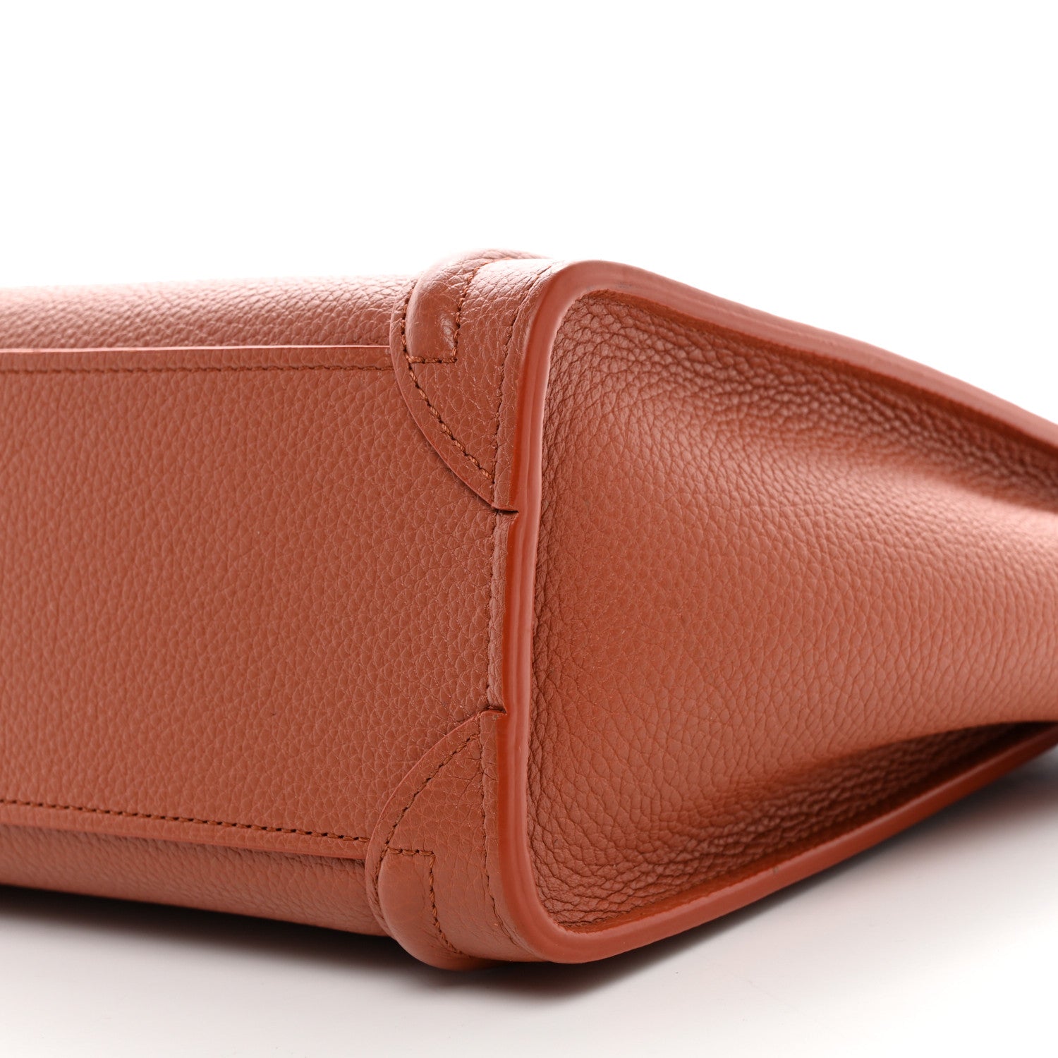 Celine Drummed Calfskin Nano Luggage Lychee 9 of 10