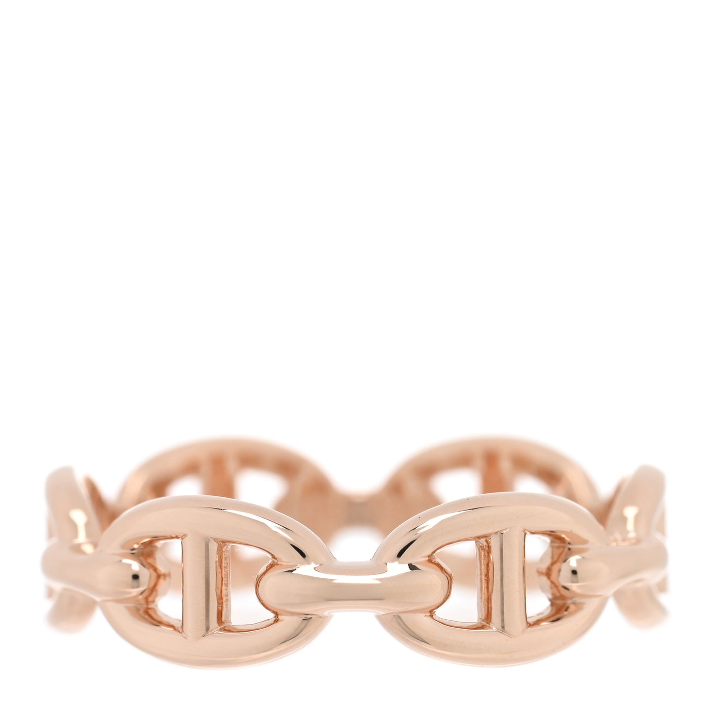 18K Rose Gold PM Chaine d'Ancre Enchainee Ring 55 7.25