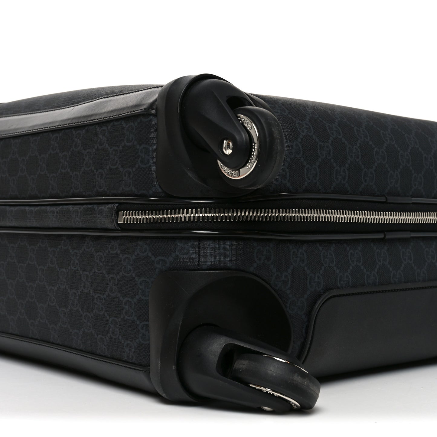 GG Supreme Monogram Calfskin Small Carry On Trolley Black