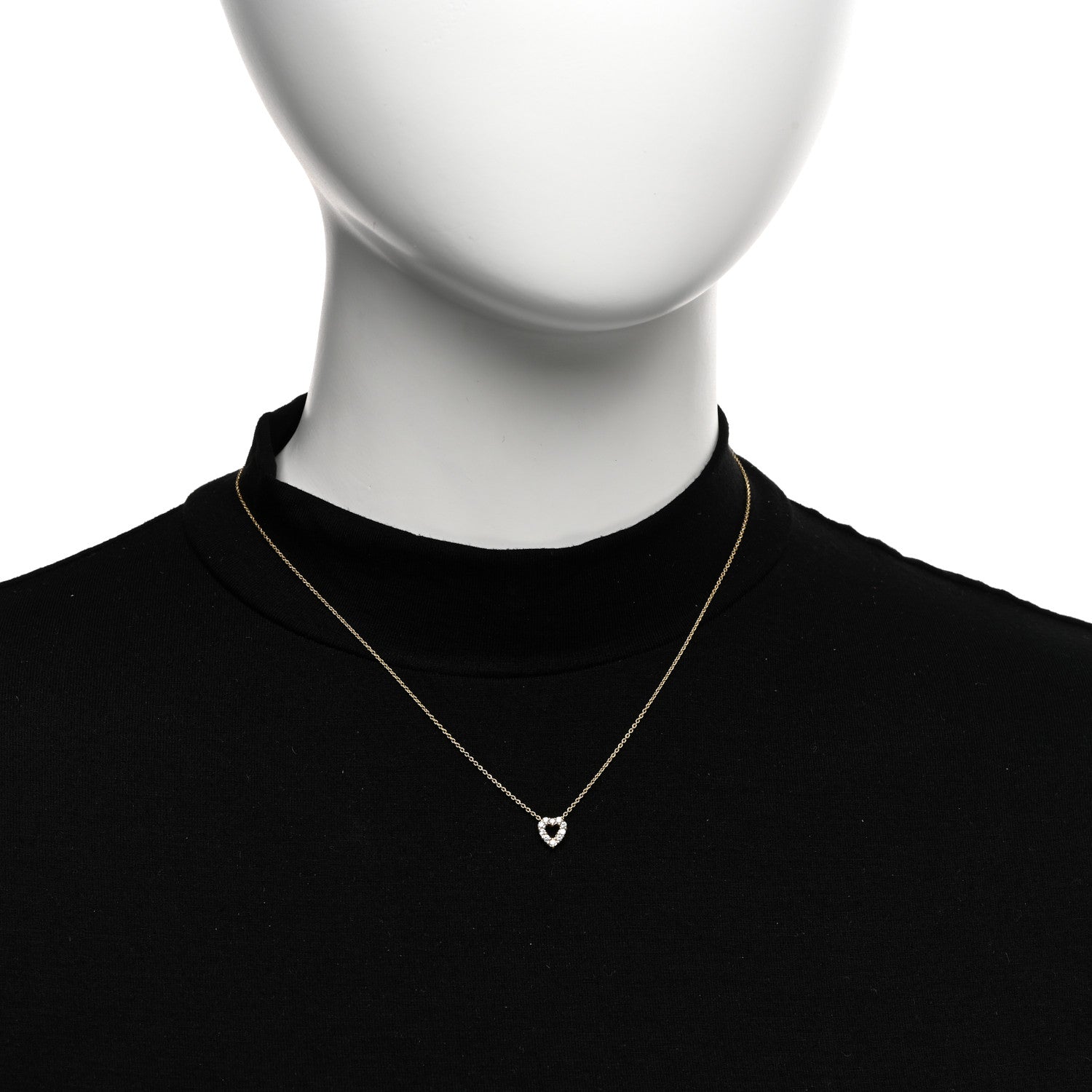 Roberto Coin 18K Yellow Gold Diamond Tiny Treasures Heart Pendant Necklace 2 of 4