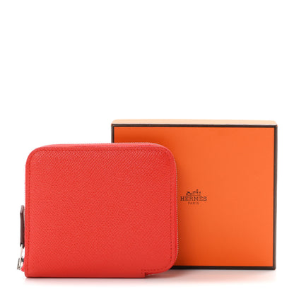 Hermes Epsom Silk'In Compact Wallet Capucine 8 of 8