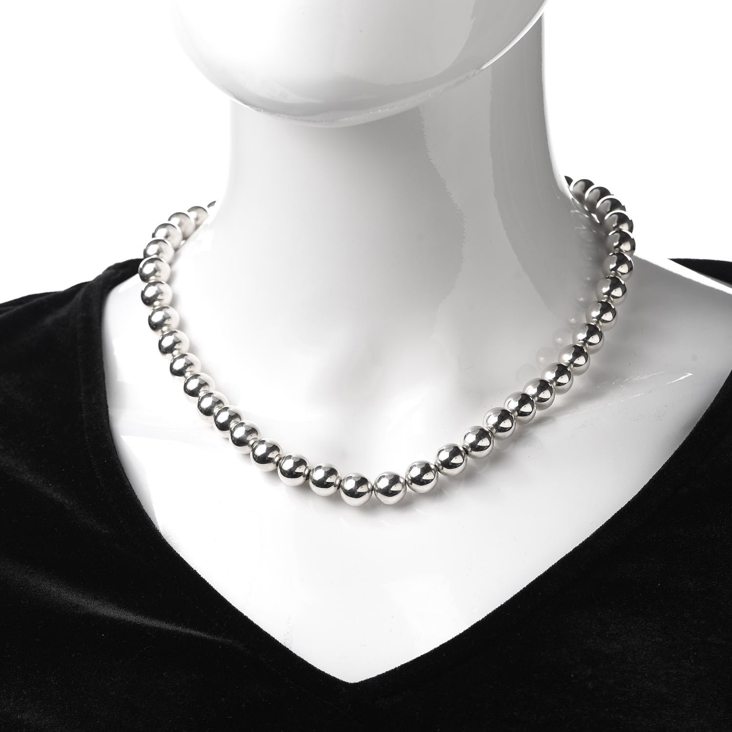 Tiffany Sterling Silver 10mm HardWear Ball Necklace 2 of 4