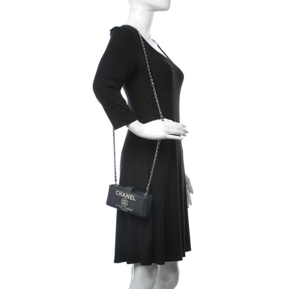 Chanel Canvas Deauville Phone Holder Crossbody Dark Blue 2 of 8