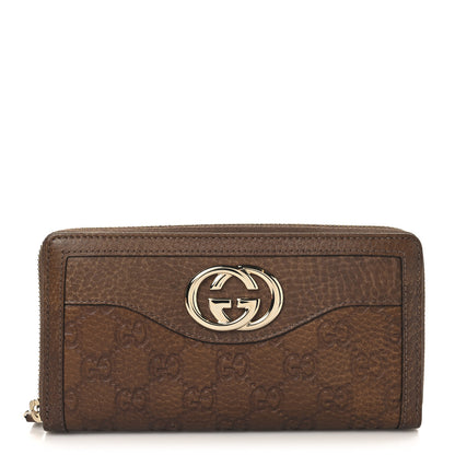 Gucci Guccissima Sukey Zip Around Wallet Brown 1 of 8