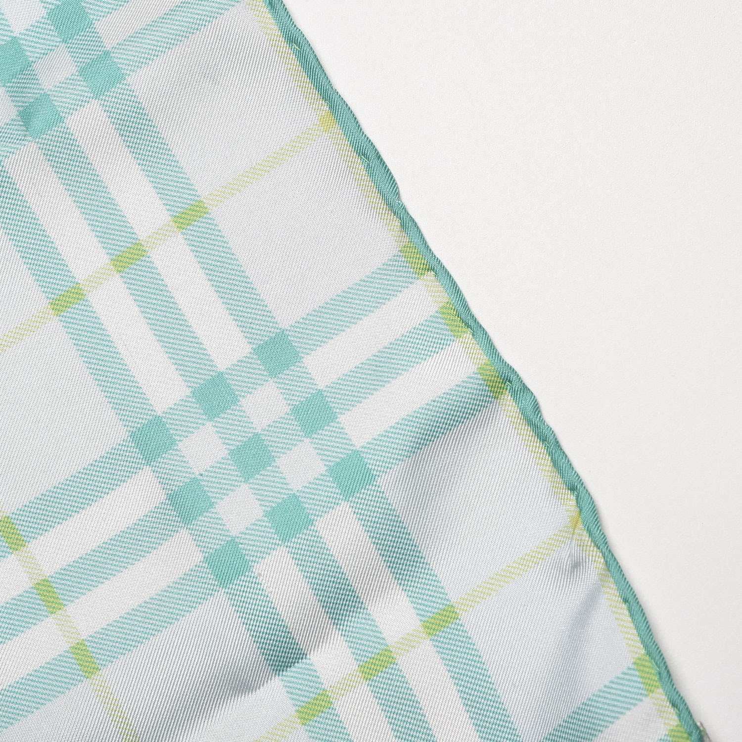 Burberry Silk Check Scarf Green 18 of 20