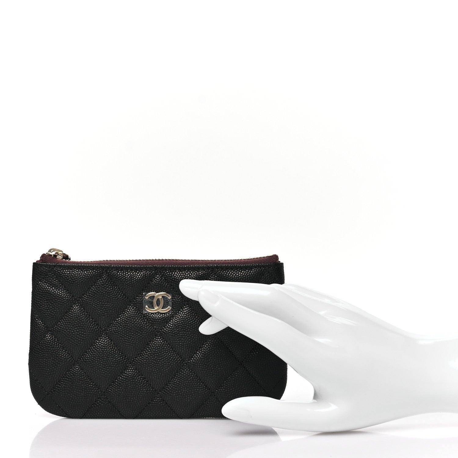 Chanel Caviar Quilted Small Cosmetic Case Black 2 of 8