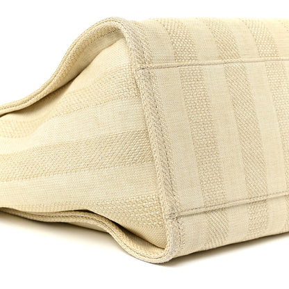 Chanel Mixed Fibers Striped Medium Deauville Tote Beige 9 of 12