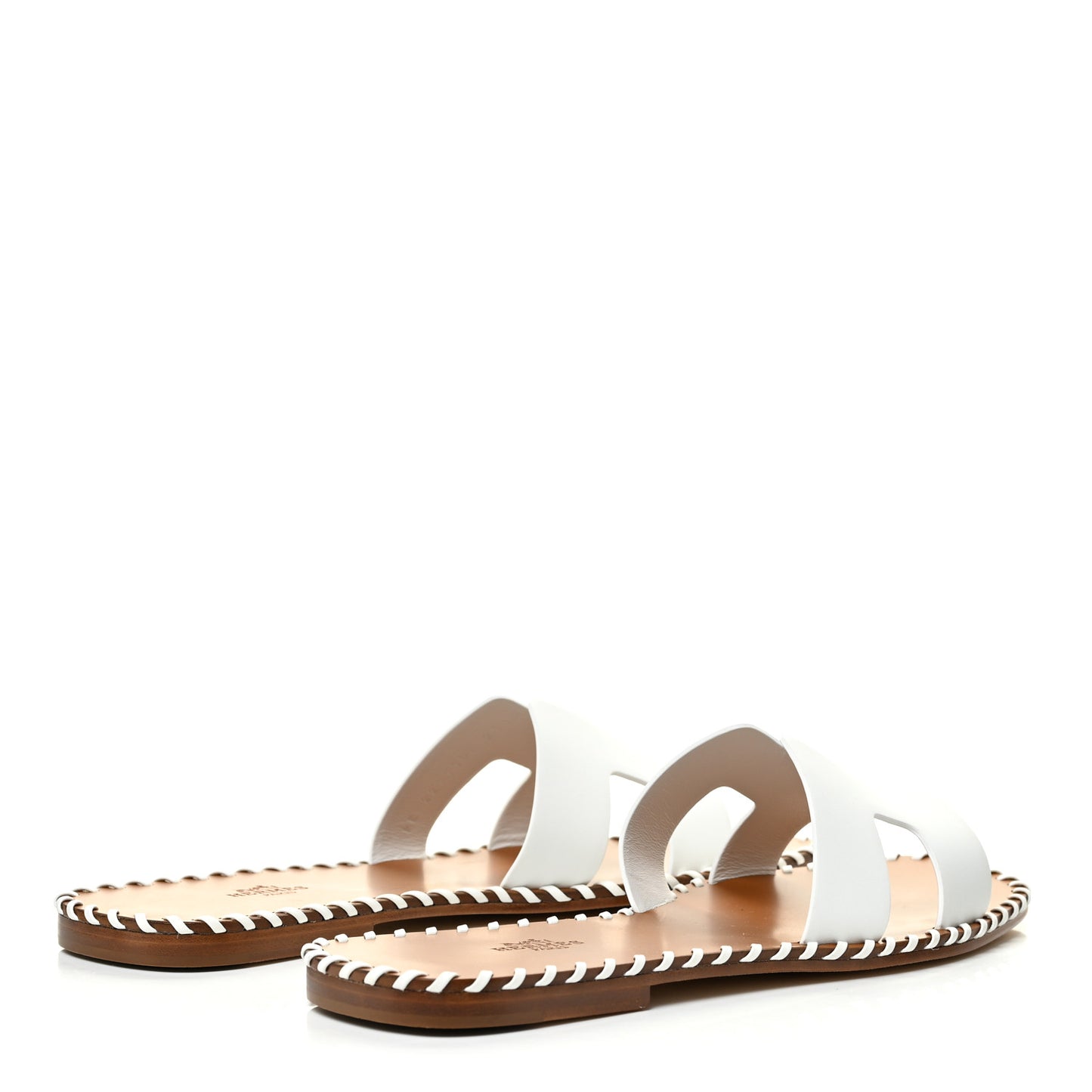 Calfskin Braided Oran Sandals 39 White