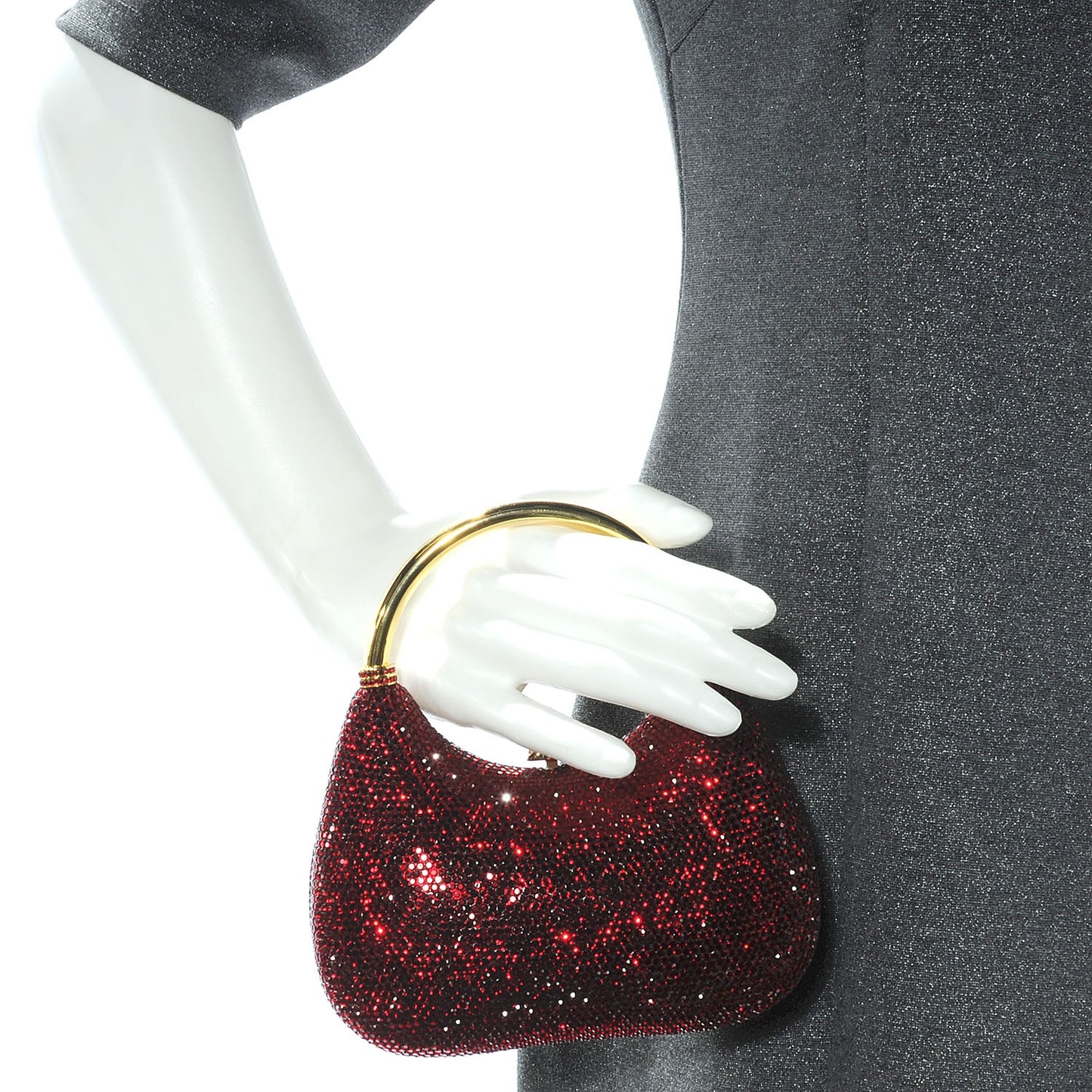 Swarovski Crystal Minaudiere Evening Clutch Red