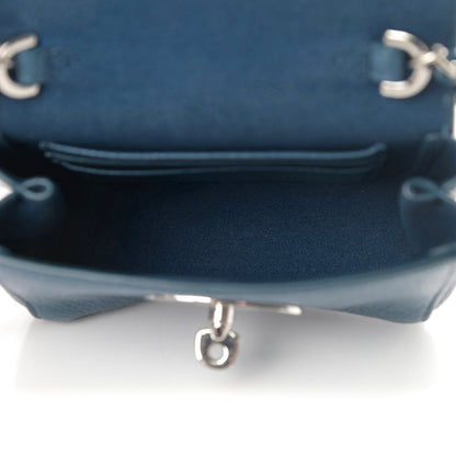 Mulberry Small Classic Grain Calfskin Mini Lily Steel Blue 5 of 14