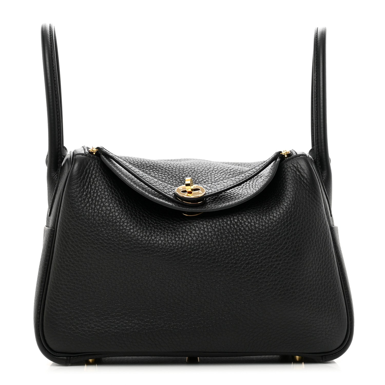 Hermes Taurillon Clemence Lindy 26 Black 1 of 11