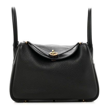 Hermes Taurillon Clemence Lindy 26 Black 1 of 11