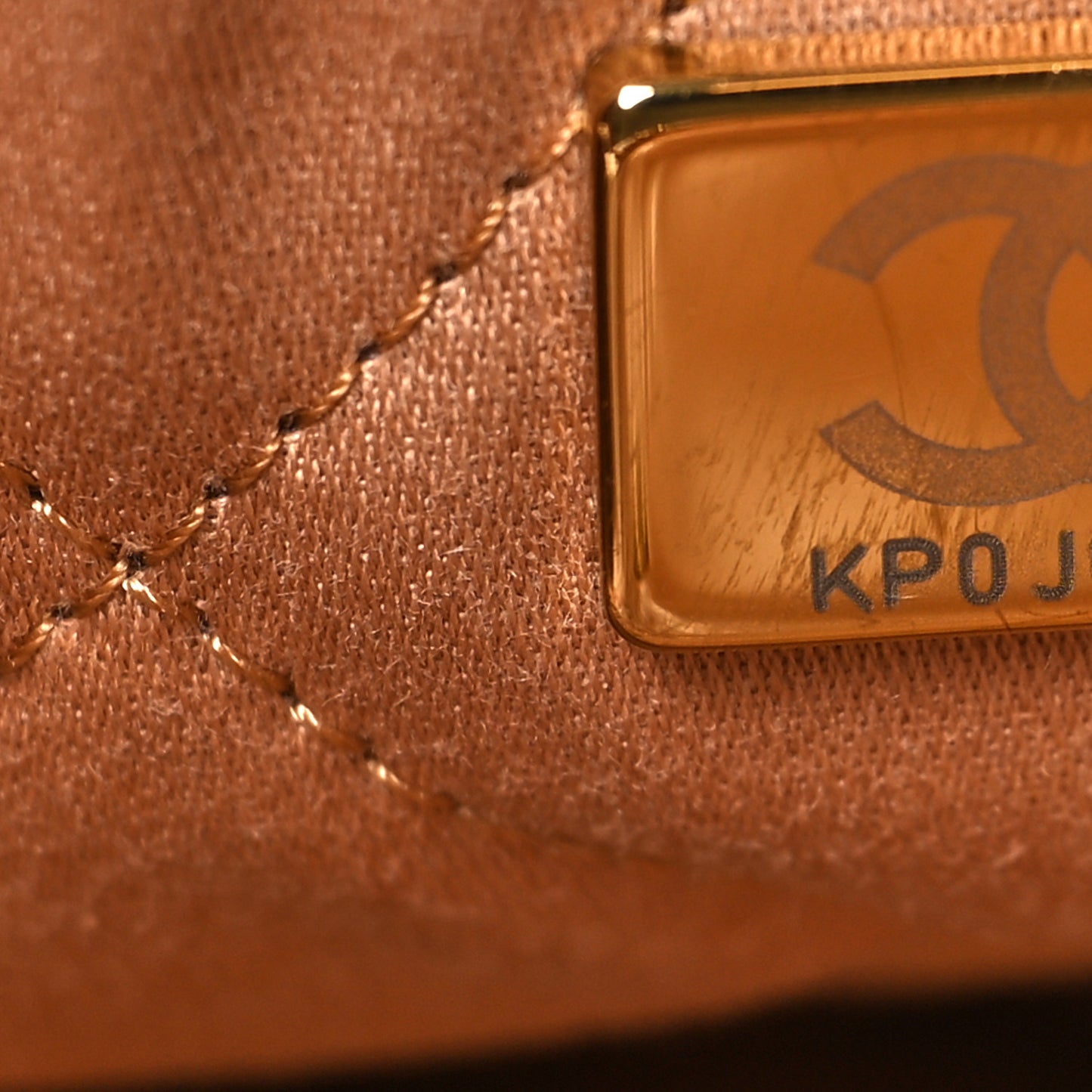 Shiny Calfskin Quilted Chanel 22 Beige