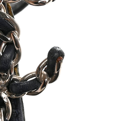 Chanel Lambskin CC Chain Thong Sandals 38.5 Navy 11 of 15