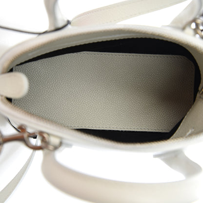 Balenciaga Grained Calfskin Logo XXS Ville Top Handle Bag White Fluo Pink 4 of 9