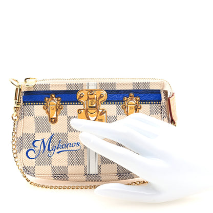 Louis Vuitton Damier Azur Summer Trunks Mykonos Mini Pochette Accessories 2 of 10
