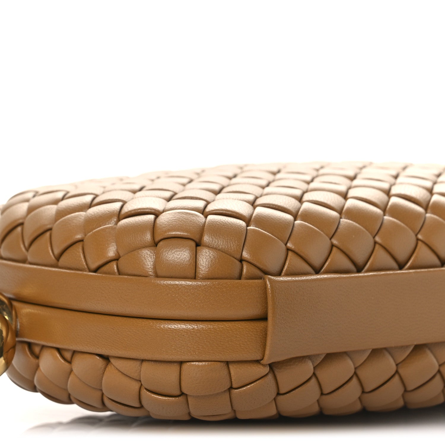 Bottega Veneta Calfskin Intrecciato Knot On Strap Camel 8 of 10