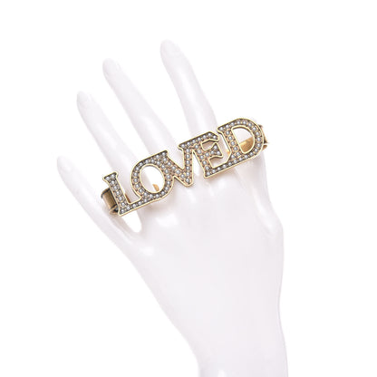 Gucci Metal Pearl Loved Palm Cuff Hand Piece Aged Gold 2 of 4