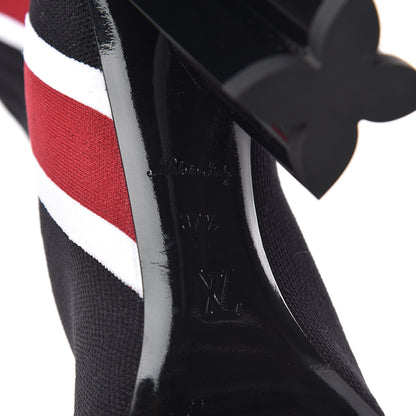 Louis Vuitton Stretch Fabric Silhouette Stripe Ankle Boots 37.5 Black 6 of 6