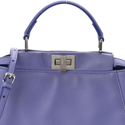 Fendi Nappa Mini Peekaboo Iconic Satchel Viola Cassis 8 of 11