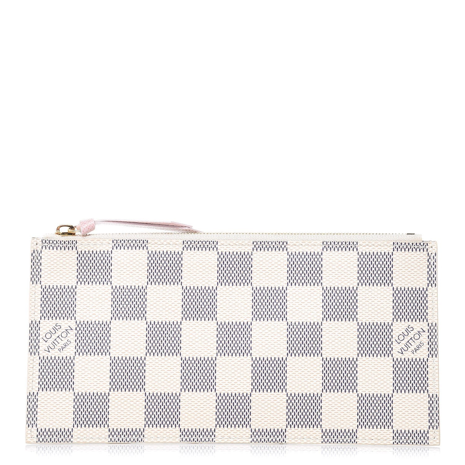 Louis Vuitton Damier Azur Felicie Chain Wallet Zippered Insert Rose Ballerine 1 of 6