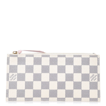 Louis Vuitton Damier Azur Felicie Chain Wallet Zippered Insert Rose Ballerine 1 of 6