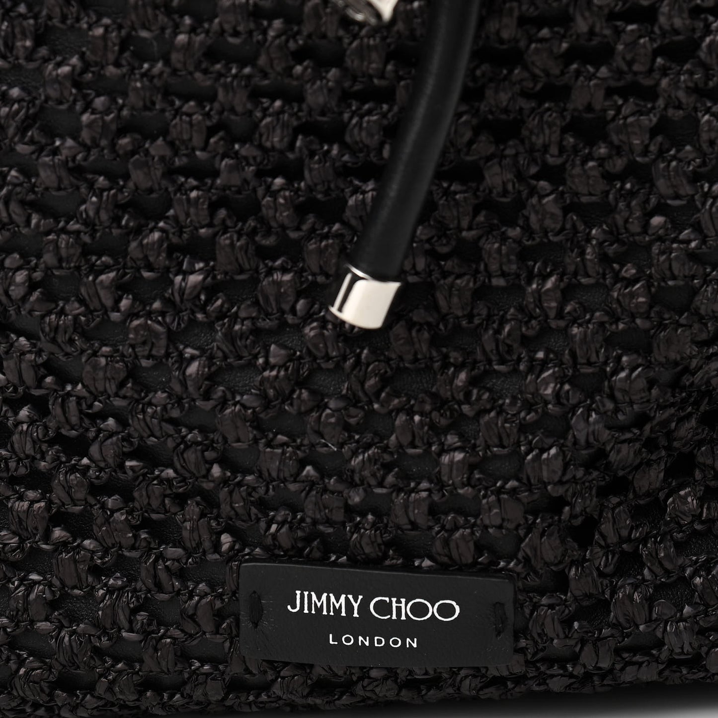 Raffia Net Bon Bon Bag Black