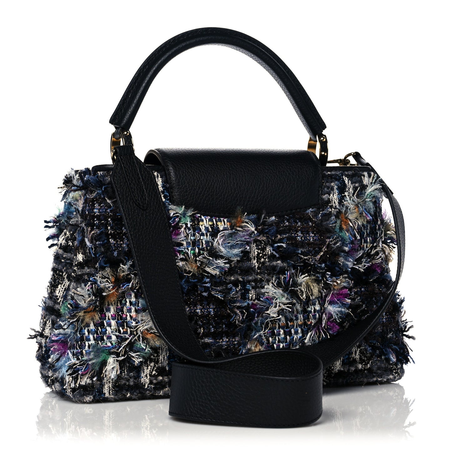 Tweed Calfskin Capucines MM Multicolor