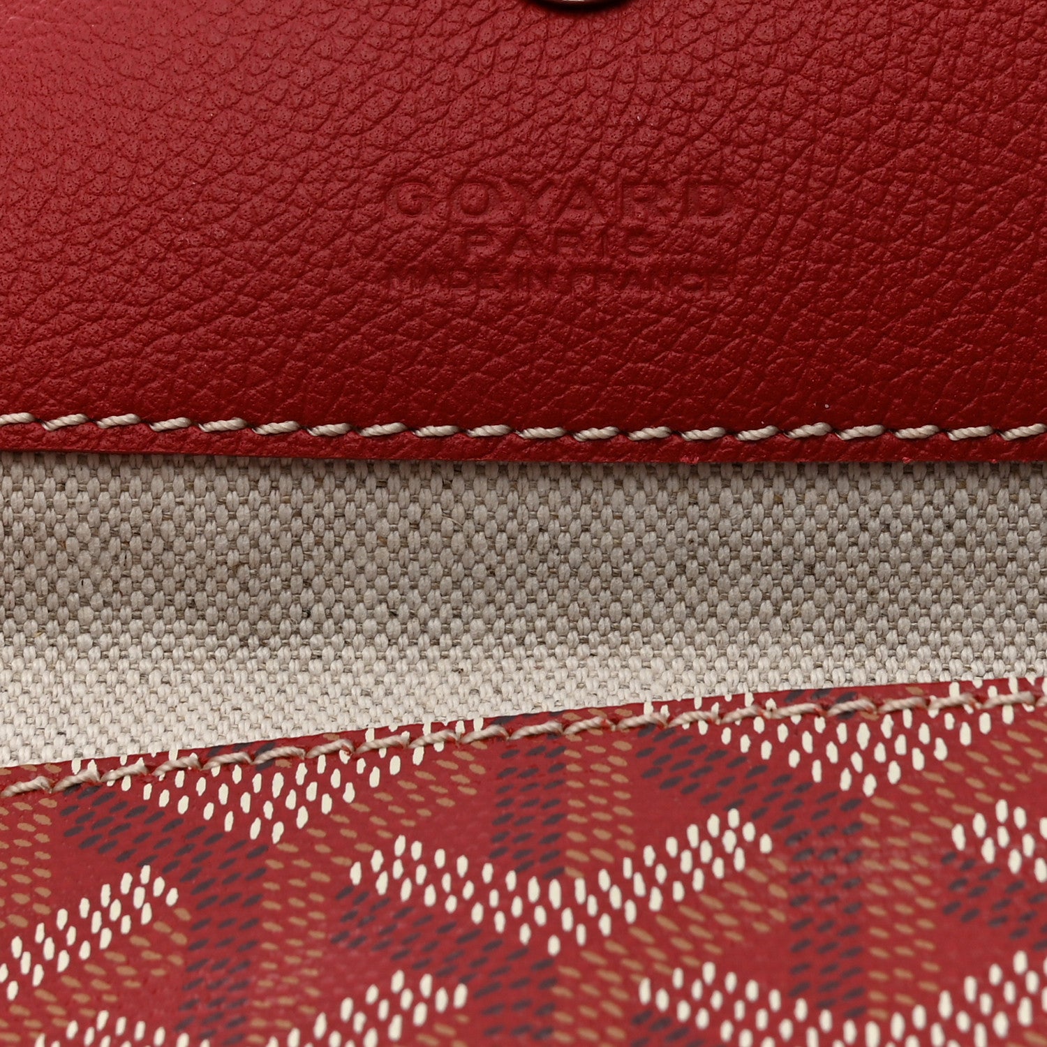 Goyard Goyardine Pouch Red 6 of 6