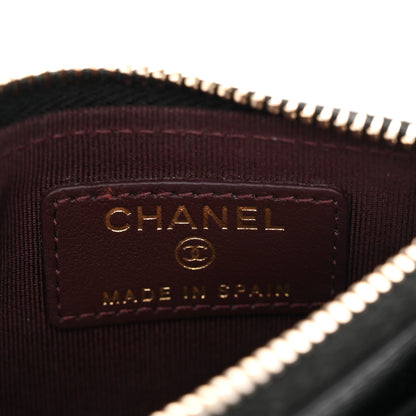 Chanel Caviar Quilted CC Zip Card Holder Black 6 of 9