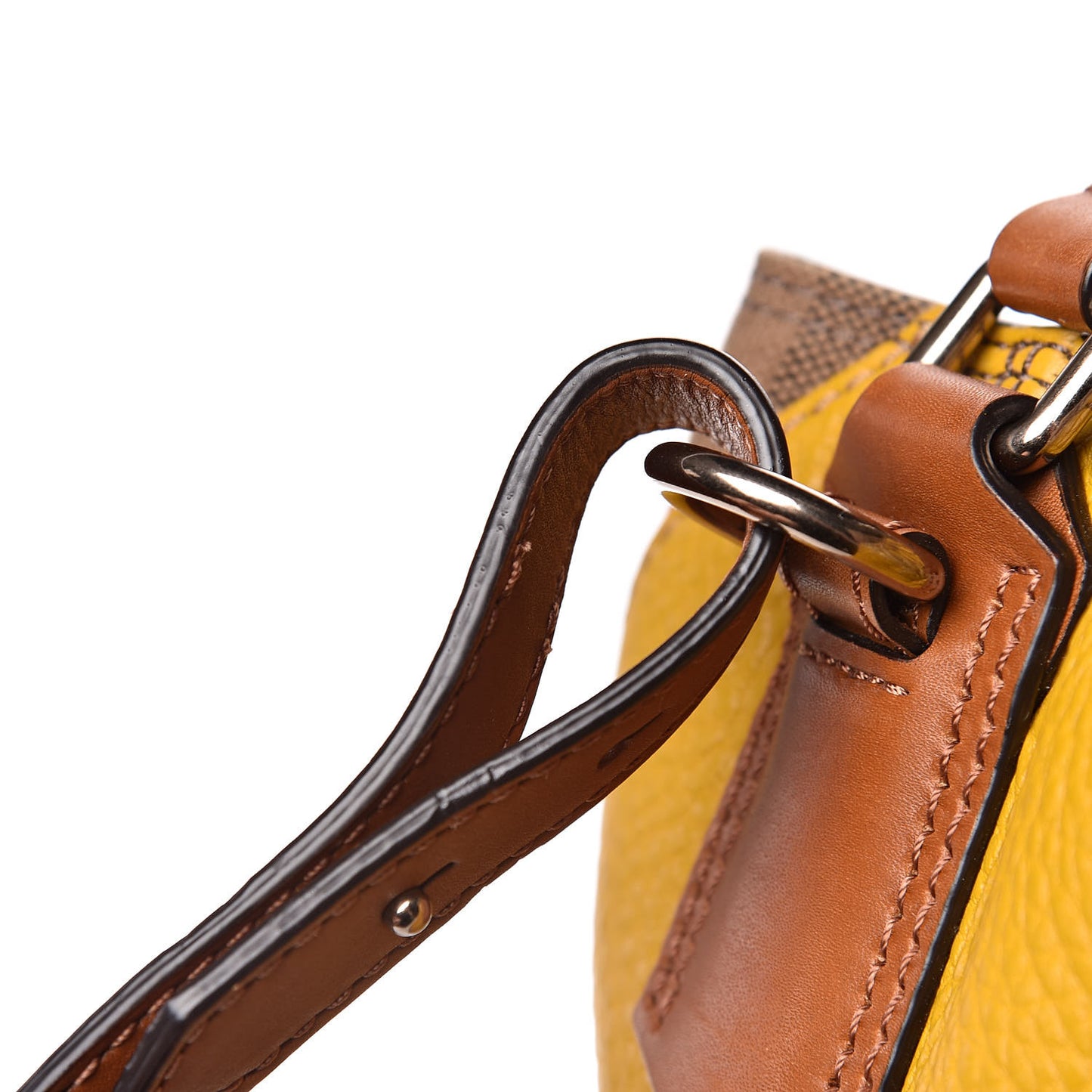 Canvas Mega Check Calfskin Chevron Medium Hobo Multicolor