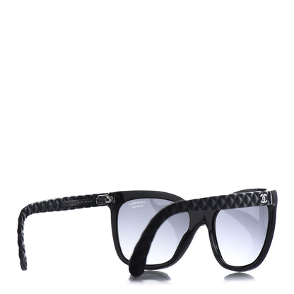 Chanel Acetate Quilted Polarized Butterfly CC Sunglasses 5288-Q Black 4 of 11