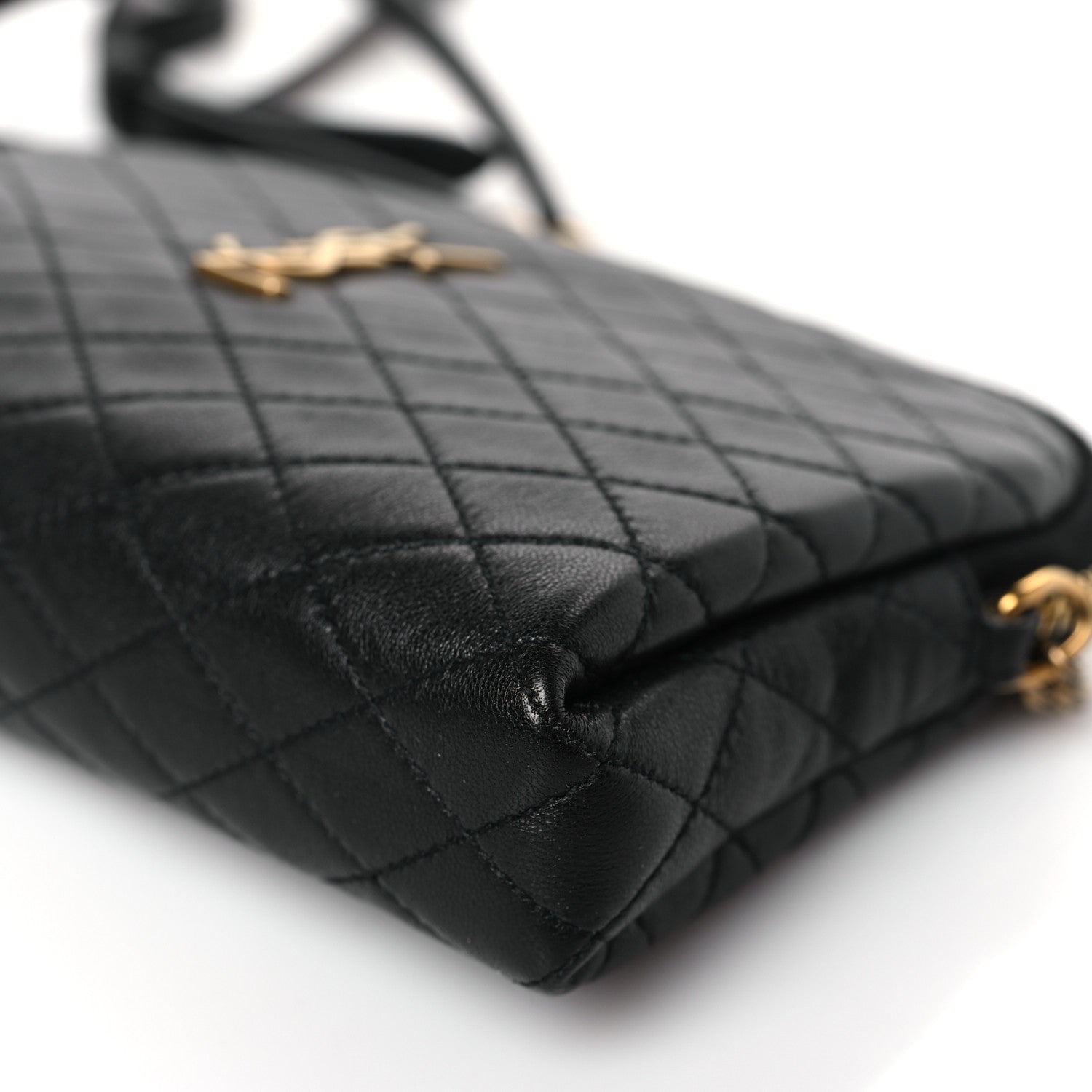 Saint Laurent Lambskin Quilted Gaby Zipped Pouch Black 9 of 9