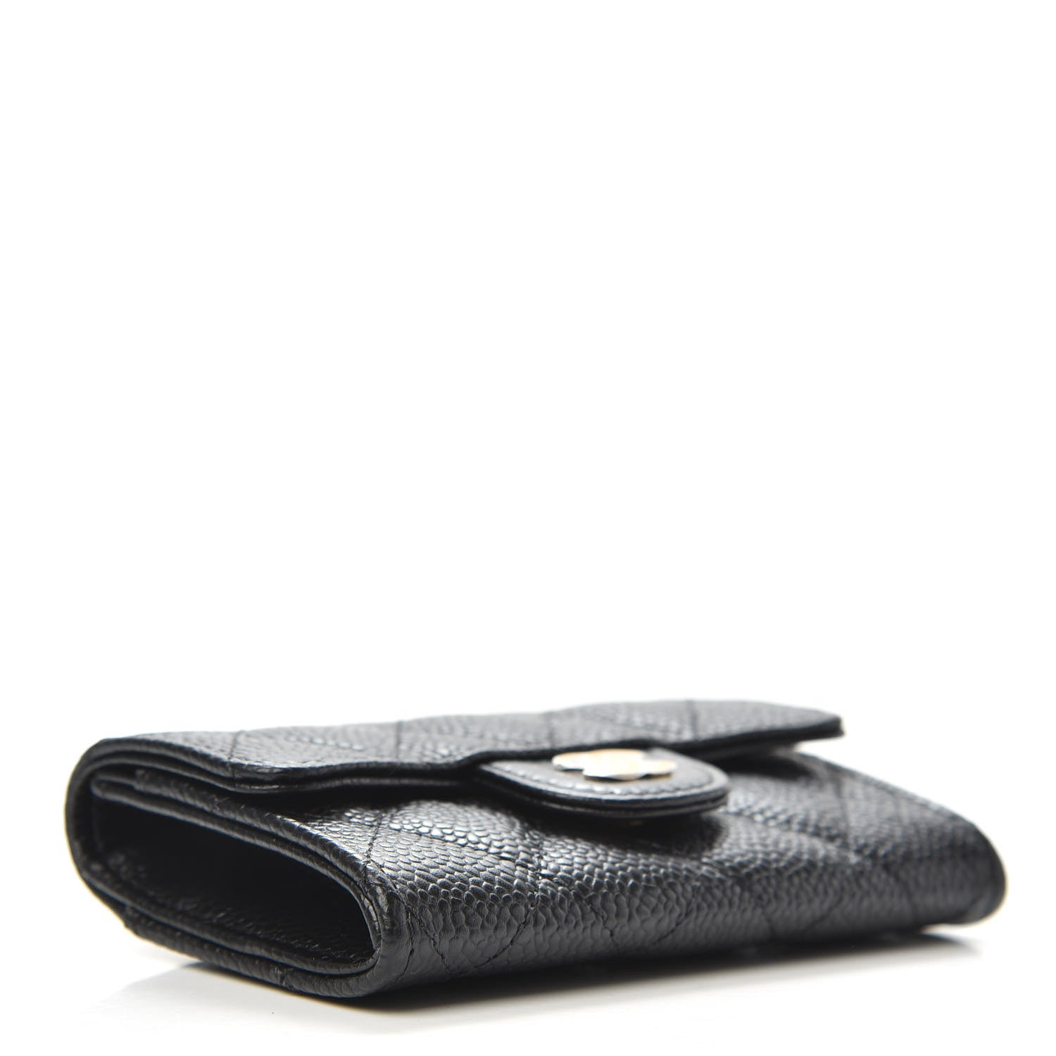 Chanel Caviar Quilted Flap Card Holder Wallet Black 4 of 9
