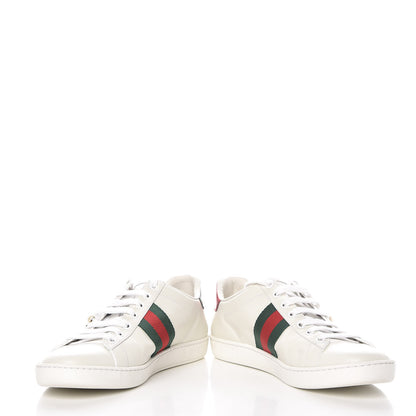 Gucci Calfskin Web Pearl Studded Ace Sneakers 38 White 5 of 12