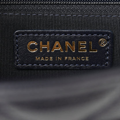 Chanel Caviar Quilted Small School Memory Top Handle Flap Navy 6 of 10