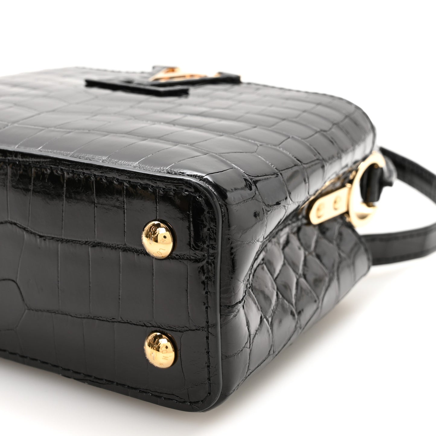 Crocodile Mini Capucines Black