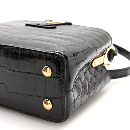 Louis Vuitton Crocodile Mini Capucines Black 10 of 11