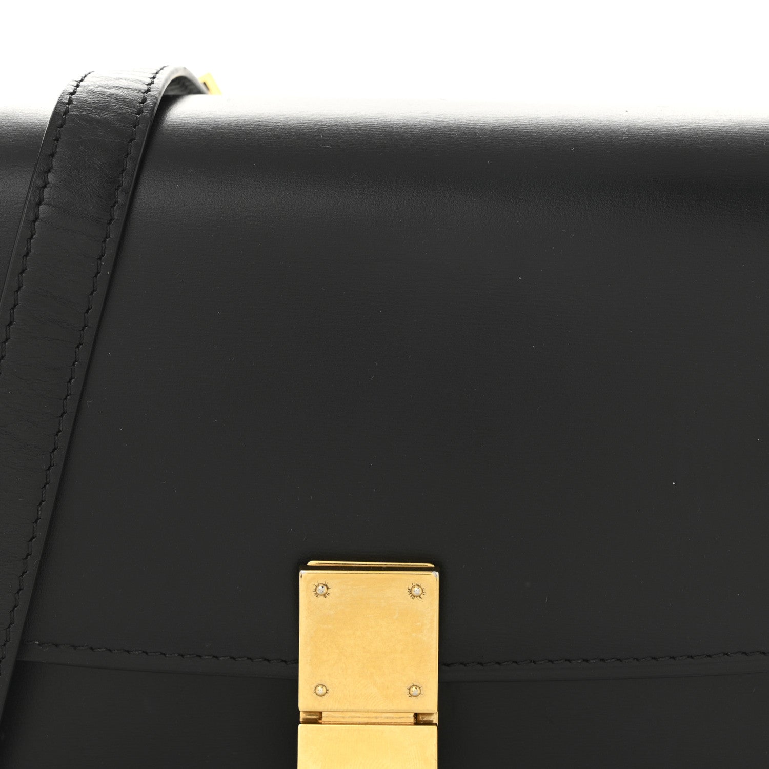 Celine Box Calfskin Small Classic Box Flap Bag Black 8 of 10