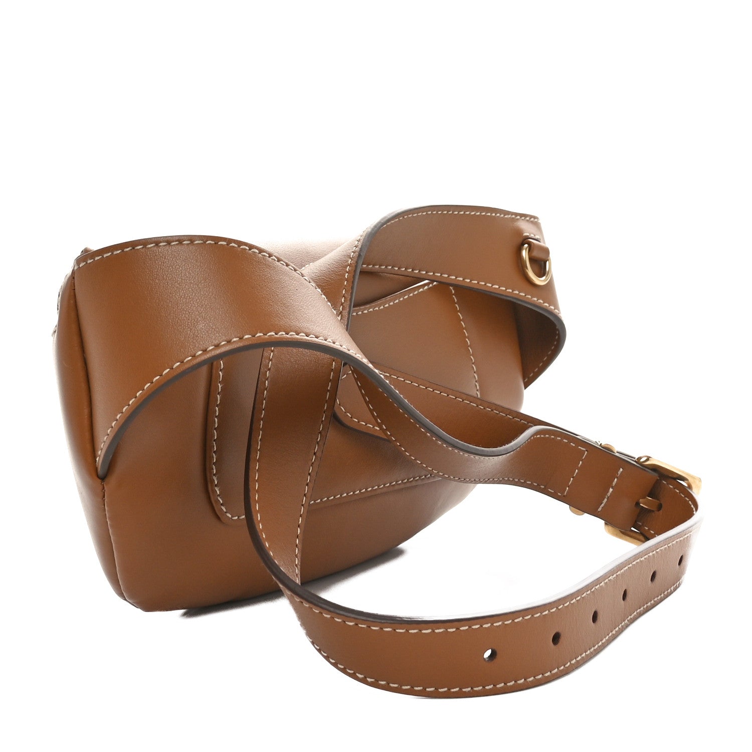 Miu Miu Calfskin Logo Belt Bag Caramel 3 of 9
