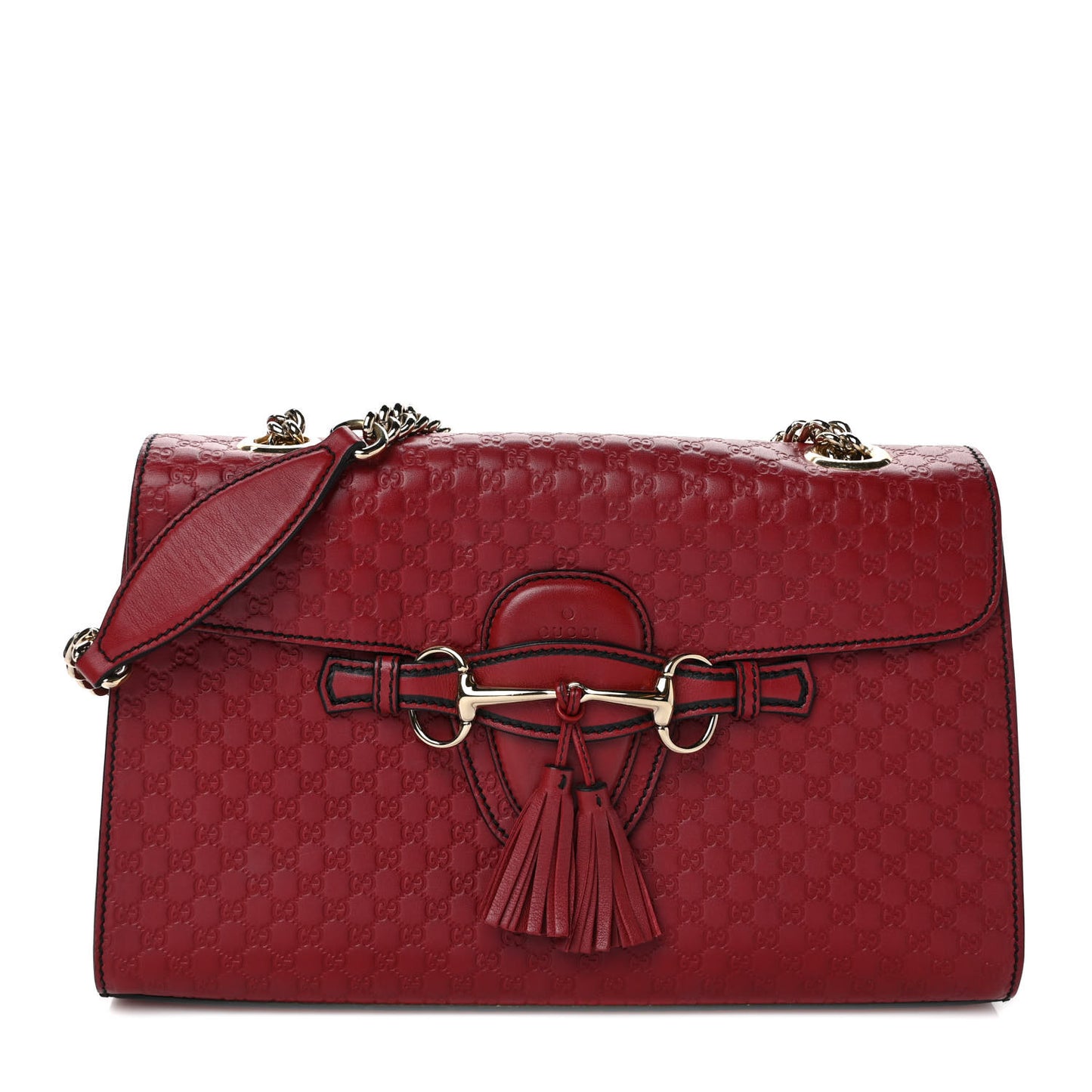 Microguccissima Medium Emily Chain Shoulder Bag Red
