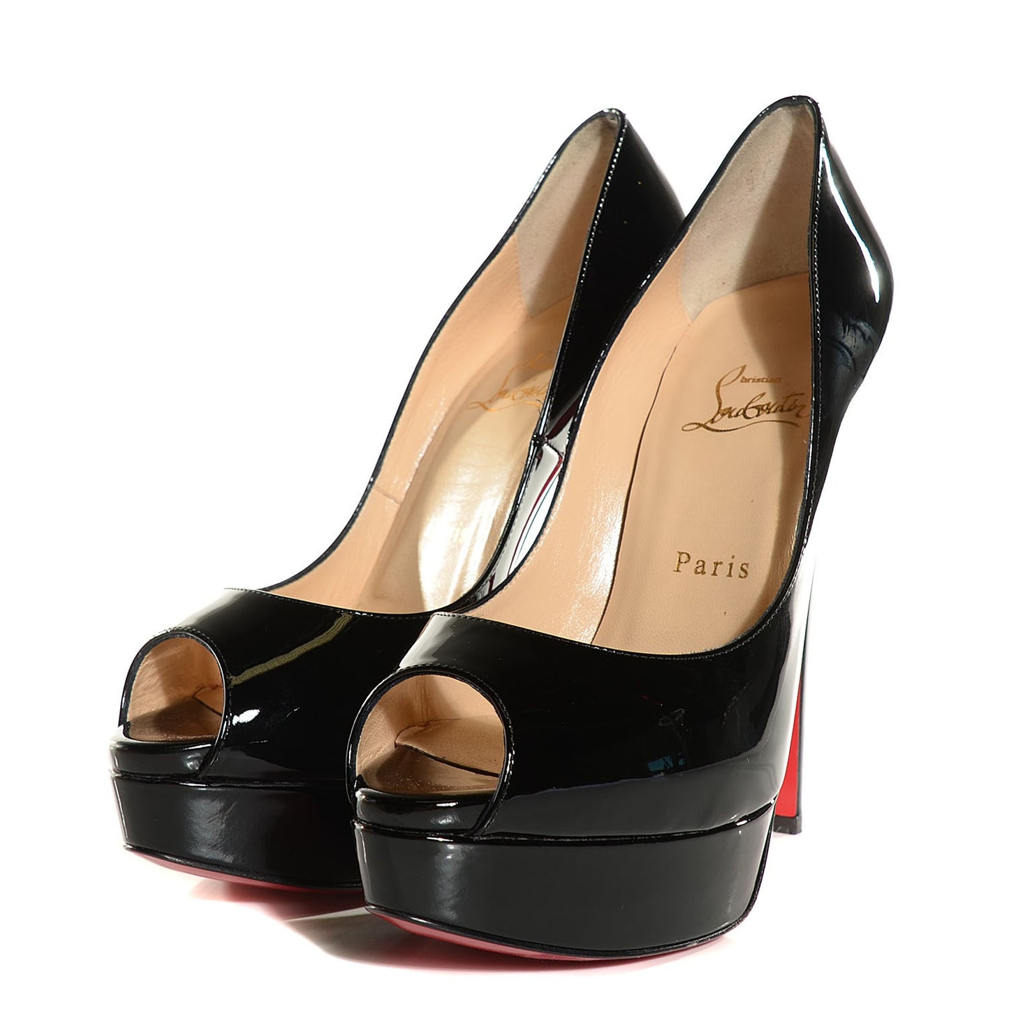 Patent Lady Peep 150 Pumps 38 Black