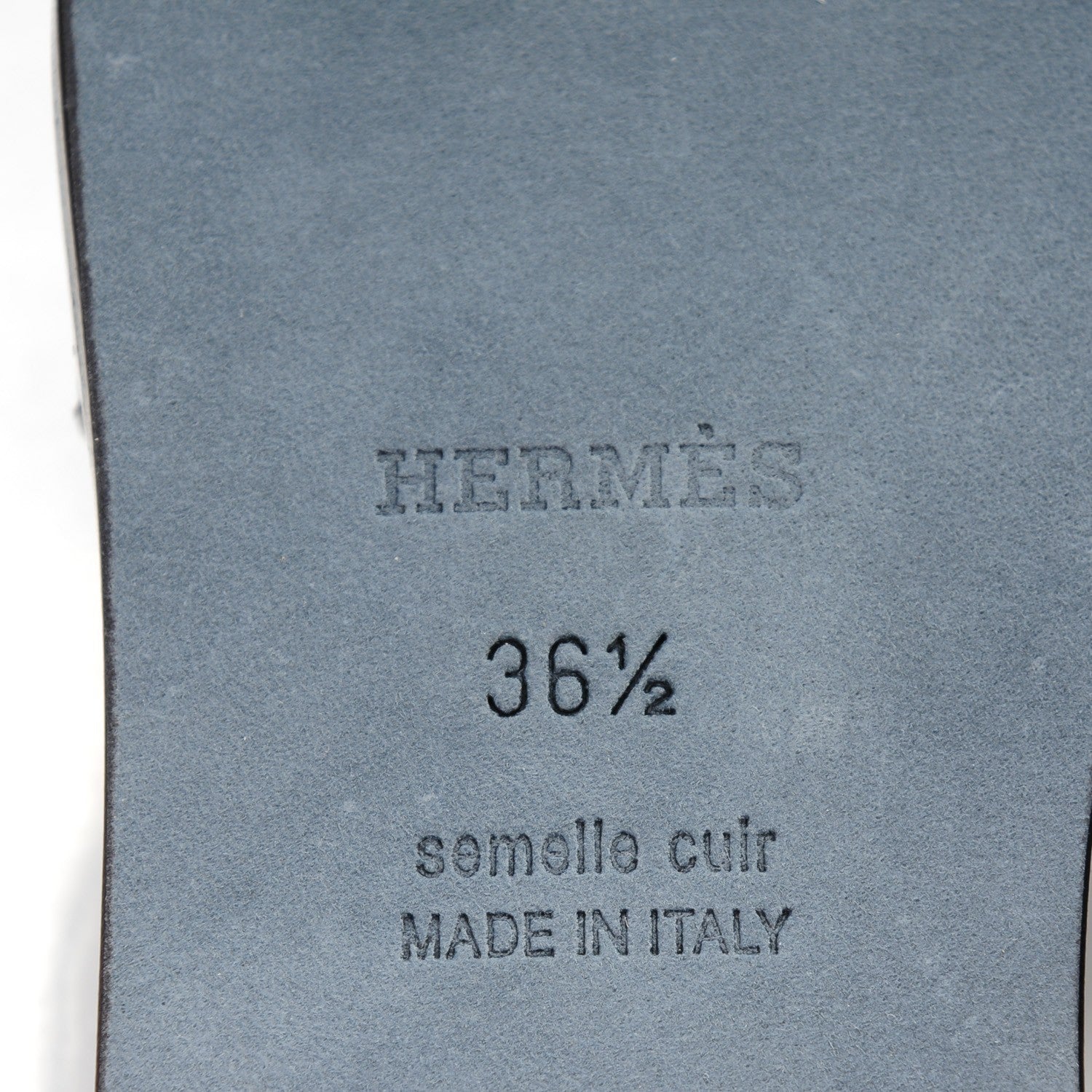 Hermes Patent Epsom Oran Sandals 36.5 Black 6 of 7
