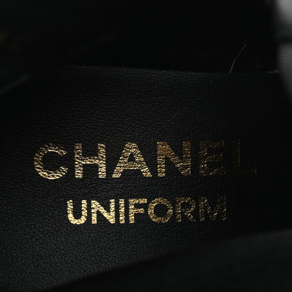 Chanel Stretch Lambskin Cap Toe CC Short Boots 36.5 Black 9 of 12