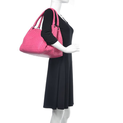 Bottega Veneta Nappa Intrecciato Parachute Bag Rosa Shock 2 of 17