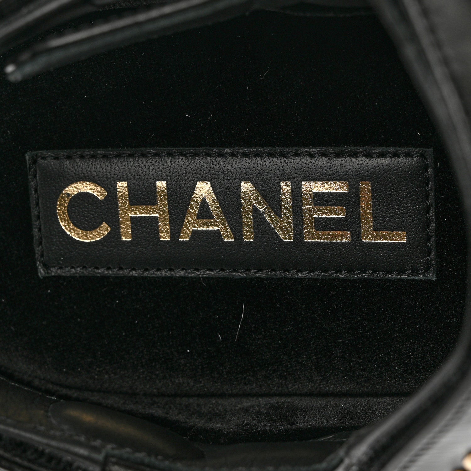 Chanel Shiny Calfskin Logo Platform Sandals 39 Black 7 of 14