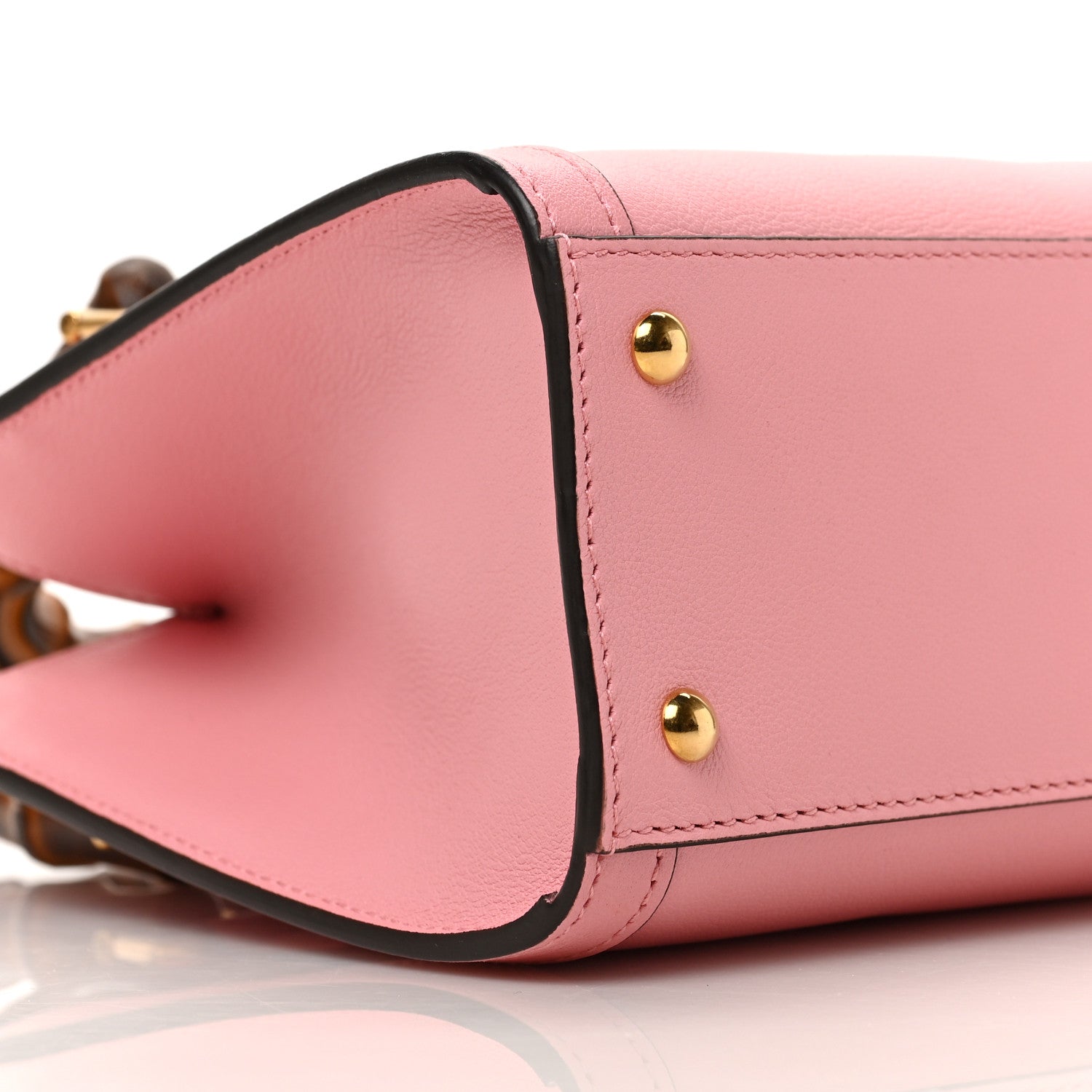 Gucci Wonka Grain Calfskin Mini Diana Tote Bag Wild Rose Fuxia Fluo 9 of 10