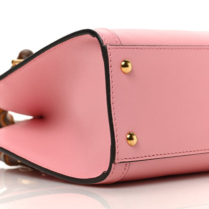 Gucci Wonka Grain Calfskin Mini Diana Tote Bag Wild Rose Fuxia Fluo 9 of 10